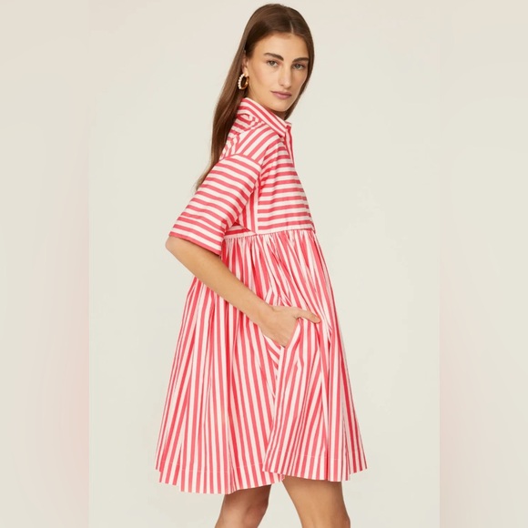 Kate Spade Julia Stripe Swing Shirtdress - Picture 3 of 6